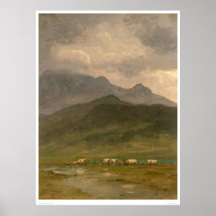 Poster Chariots couverts par Bierstadt (0101A)