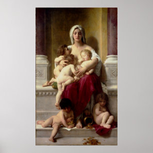 Poster Charité de la peinture classique de Bouguereau (La