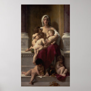 Poster Charité par William Adolphe Bouguereau