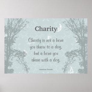 Poster Charity Care - Citation Dit Proverbe