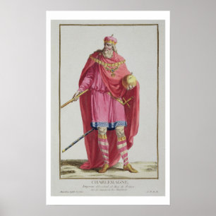 Poster Charlemagne (742-814) de 'DES Estampes de Receuil,