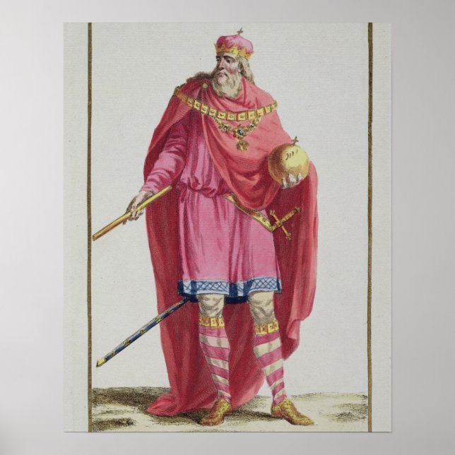 Poster Charlemagne (742-814) de Receuil des Estampes, (Devant)