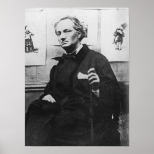 Poster Charles Baudelaire avec gravures, c.1863