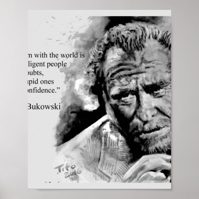 Poster Charles BUKOWSKI - citations (Devant)