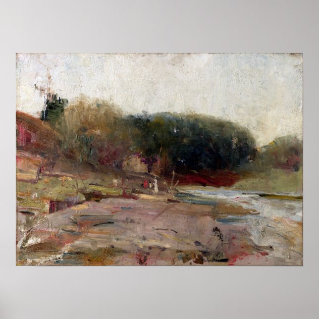 Poster Charles Conder Sur la rivière Yarra, près de Heide (Devant)