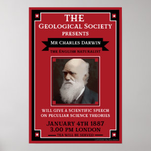 Poster Charles Darwin Repro Retro Vintage