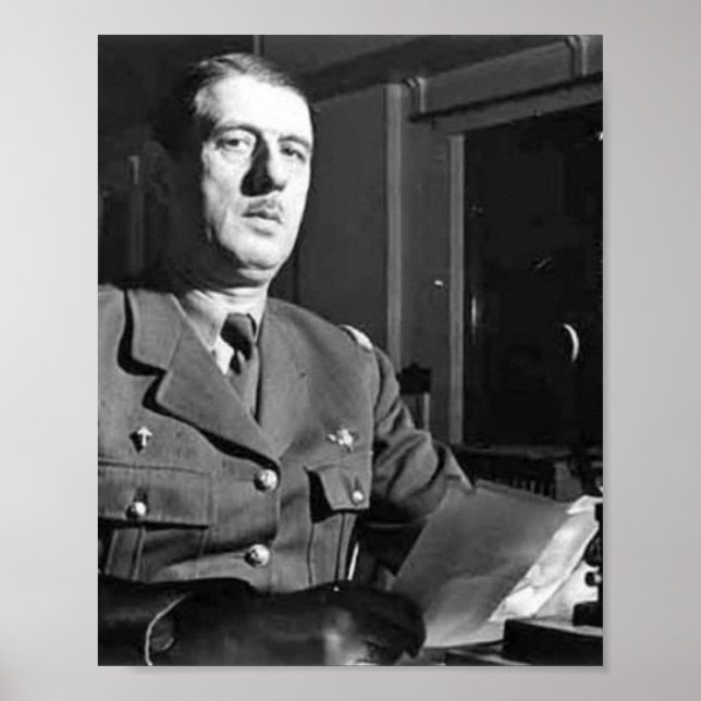 Poster Charles De Gaulle Portrait (Devant)