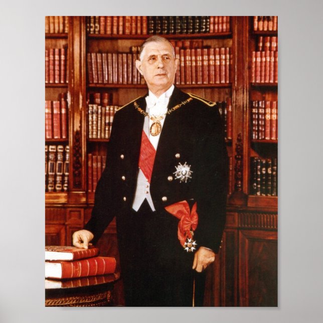 Poster Charles De Gaulle Portrait (Devant)