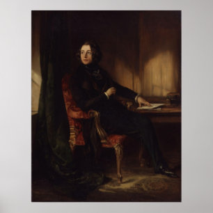 Poster Charles Dickens Portrait de Daniel Maclise