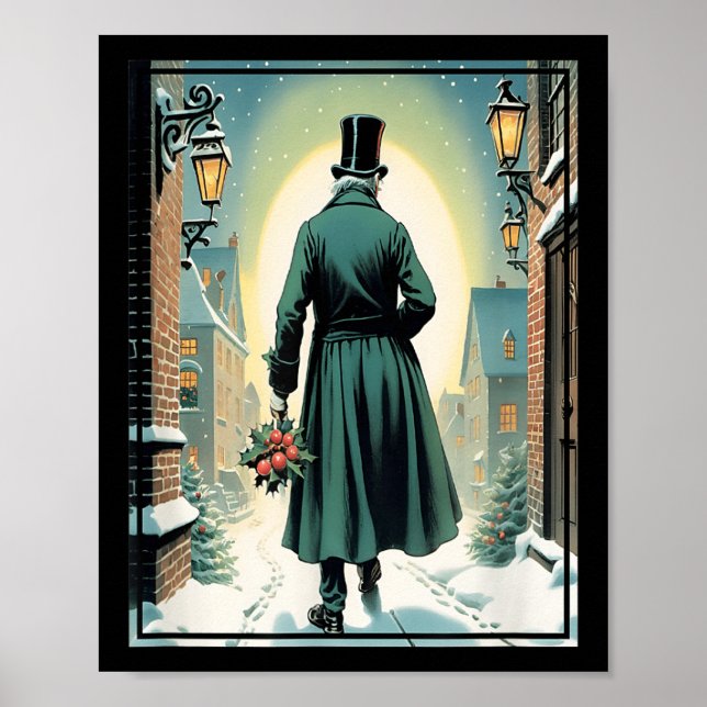 Poster Charles Ens Noël Clic Livre Ebenezer Scrooge (Devant)