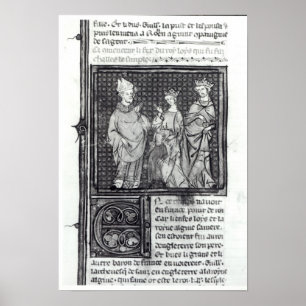 Poster Charles III le Simple avec sa femme et son