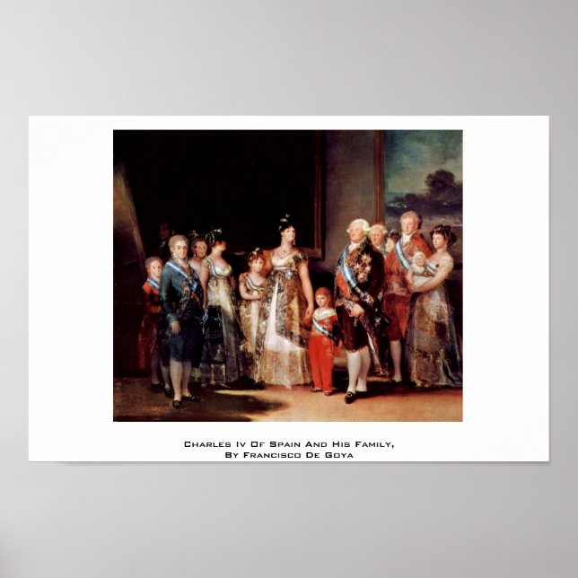 Poster Charles Iv D'Espagne Et Sa Famille (Devant)
