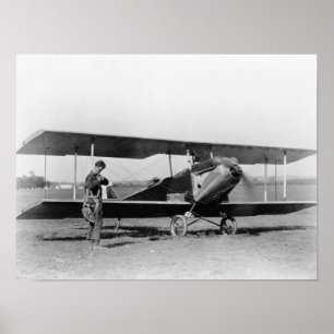 Poster Charles Lindbergh avec le sergent