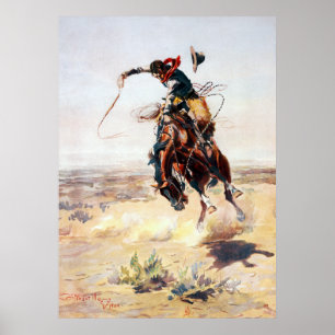 Poster Charles Marion Russell un mauvais Hoss