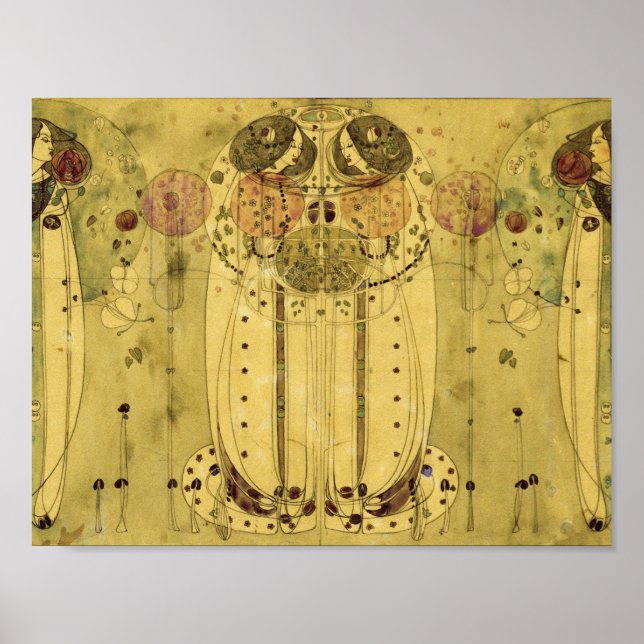 Poster Charles Rennie Mackintosh - La Wassail (Devant)