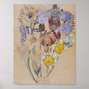 Poster Charles Rennie Mackintosh - Mont Louis - fleur