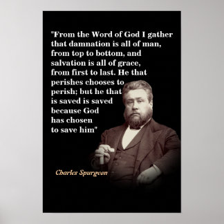 Poster Charles Spurgeon Quote On Salvation And Damnation