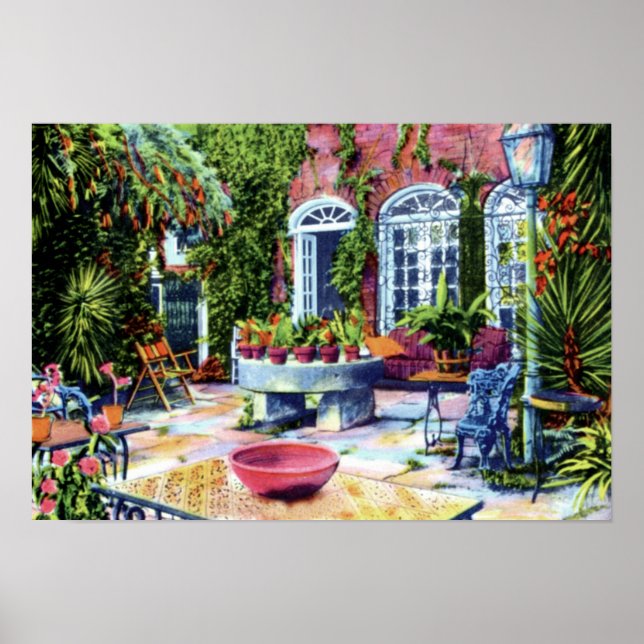 Poster Charleston Caroline du Sud Jardin de la Maison Pir (Devant)