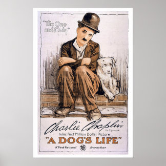 Poster Charlie Chaplin, copie du Vintage de théâtre de 19