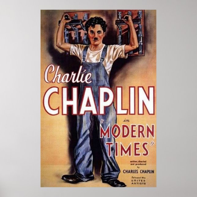 Poster Charlie Chaplin, Film du temps moderne (Devant)