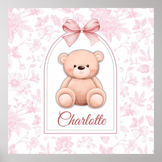 Poster Charlotte | Conception personnalisée d'ours en pel (Devant)