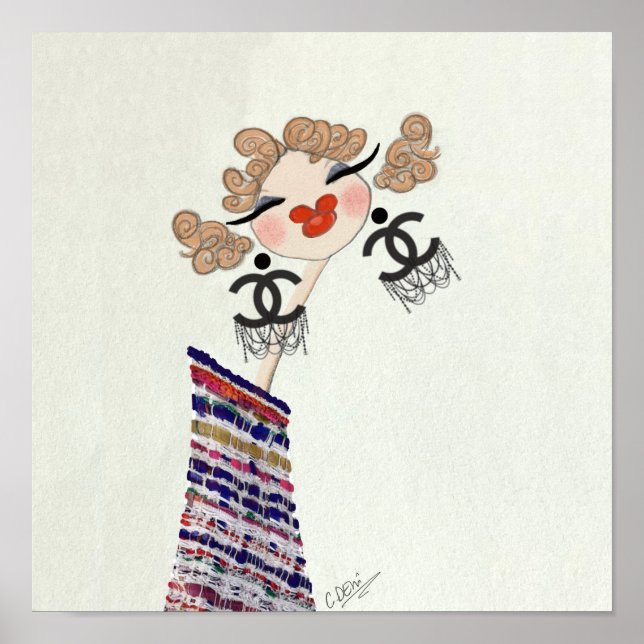 Poster Charlotte Est Une Bonne Illustration De Mode (Devant)