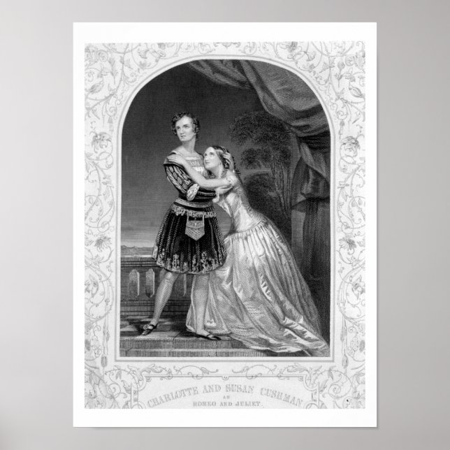 Poster Charlotte et Susan Cushman comme Roméo et Juliet,  (Devant)