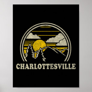 Poster Charlottesville Virginie Va T Shirt Vintage Randon