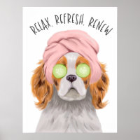 Charmant chien Spa Relax Actualiser Renouveler