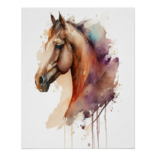 Poster Charmant Horse Head Wall Art.
