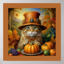 Charmant Thanksgiving Chat en déguisement