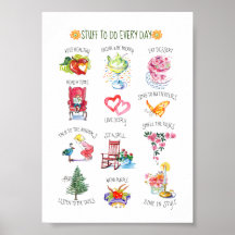 Charmante Illustration Des Choses À Faire Chaque J