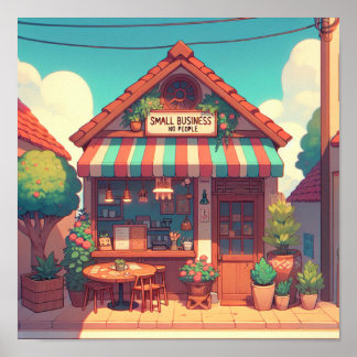 Poster Charmante Petite Entreprise Anime Art