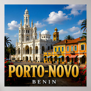 Poster Charme Colonial de Porto-Novo et Patrimoine Bénino