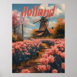 Poster Charme nostalgique : Hollande Vintage