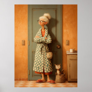 Poster Charme Polka Dot Granny