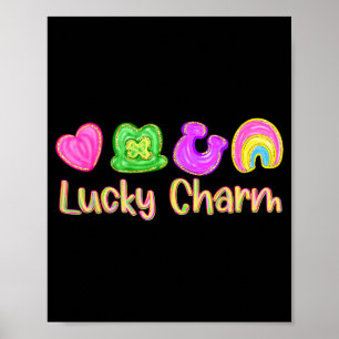 Poster Charme porte-bonheur jour de la Saint-Patrick trèf