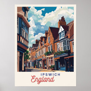 Poster Charming Ipswich Angleterre