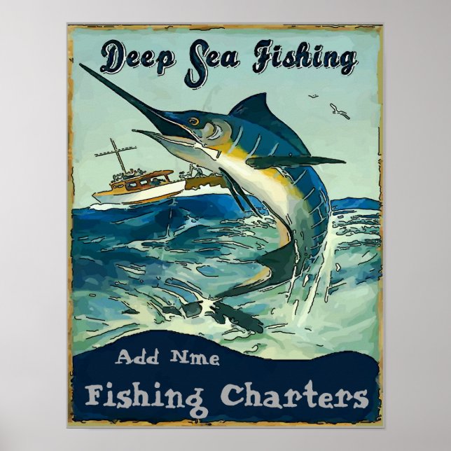 Poster Chartes de pêche, ajouter des noms (Devant)