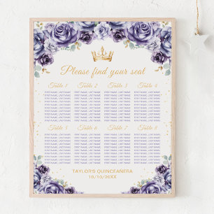 Poster Chartre de sièges pour 8 tables de la Princesse Vi