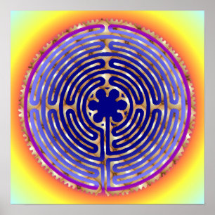 Poster Chartres Labyrinth Pearl Chemins de lumière Imprim