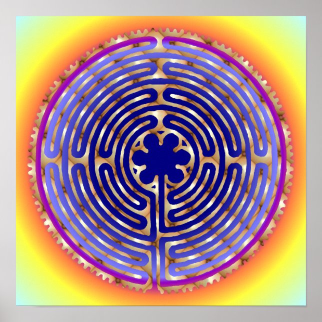 Poster Chartres Labyrinth Pearl Chemins de lumière Imprim (Devant)