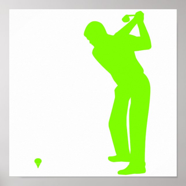 Poster Chartreuse, Neon Green Golf (Devant)