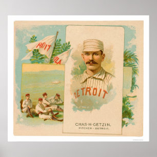 Poster Chas Getzin Rare Baseball 1888