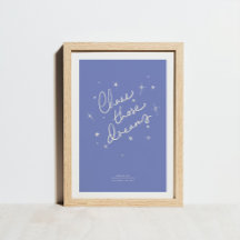 Chase Ces Rêves Art Print Blue