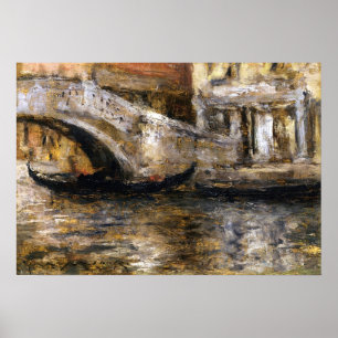 Poster Chase - Gondolas le long du canal vénitien, 1913