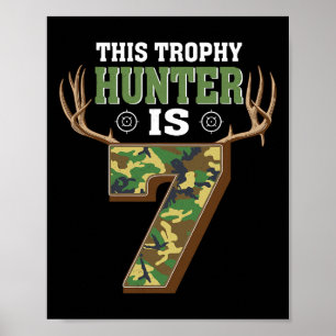 Poster Chasse 7 ans 7e fête d'anniversaire Deer Hunter