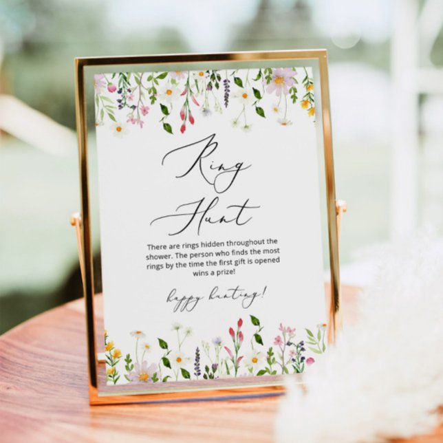 Poster Chasse à la bague florale de fleurs sauvages jeu d (Créateur téléchargé)