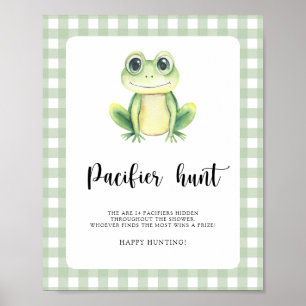 Poster chasse à la grenouille à la pacifique jeu de baby