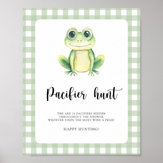 Poster chasse à la grenouille à la pacifique jeu de baby  (Devant)